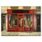 Designart - Red Facade of Charming Shop In Paris I - French Country Canvas Wall Art Print